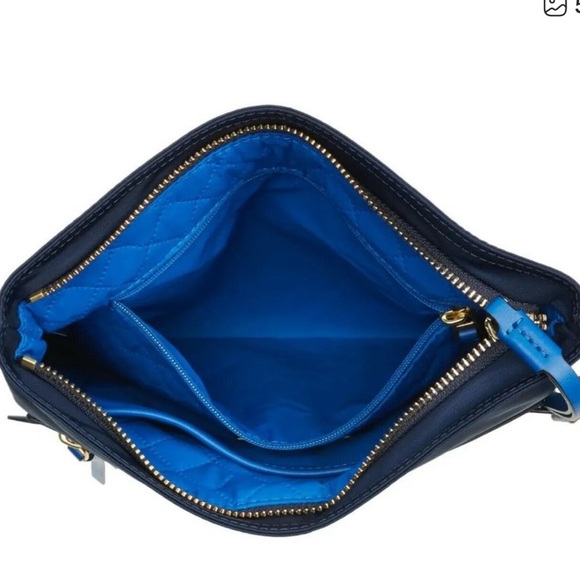 Tory Burch 'Perry' Nylon Swingpack Crossbody Bag Royal Navy Blue. Pre-Owned - Picture 5 of 13